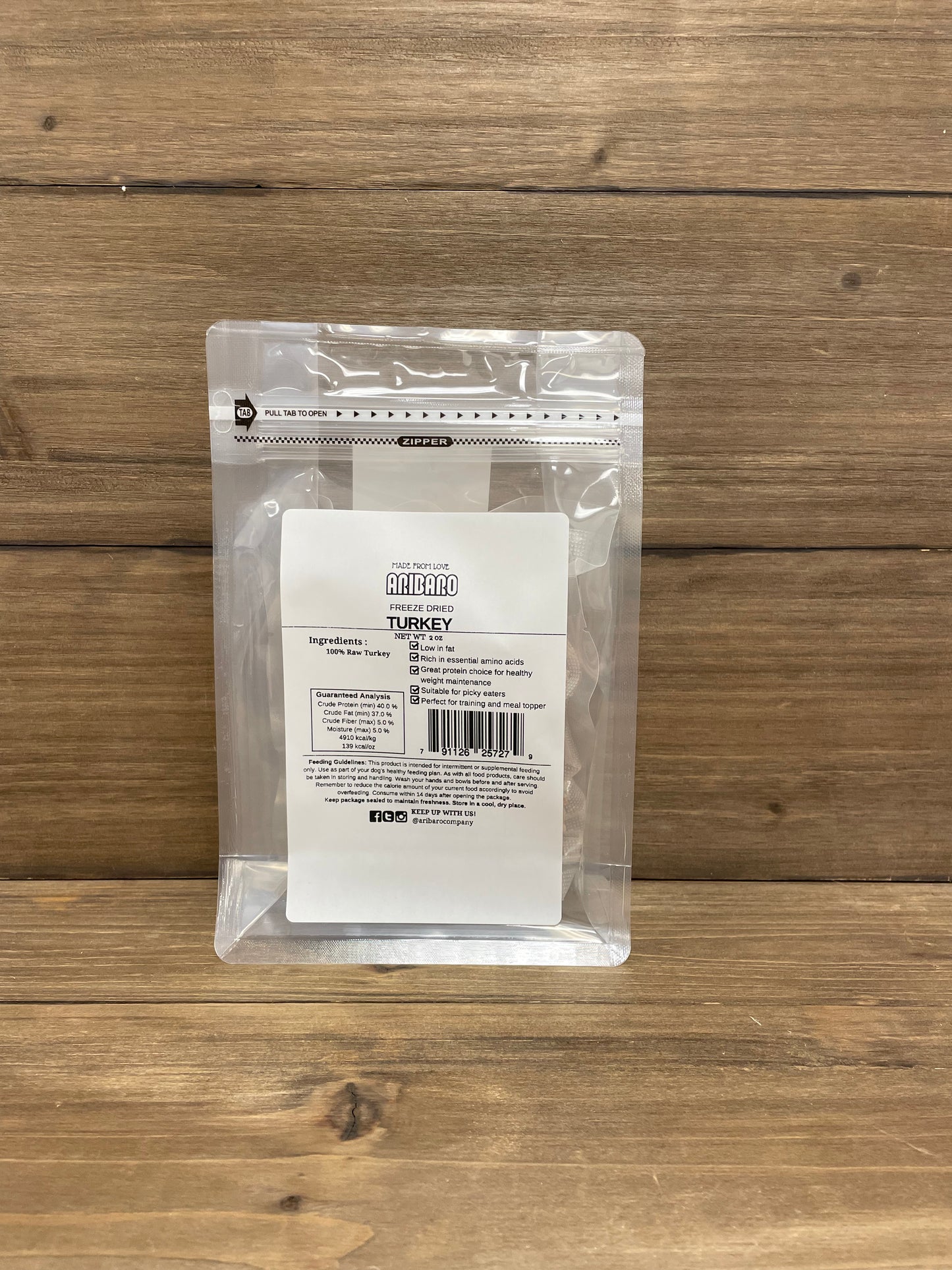 Aribaro Company Freeze Dried Raw Turkey