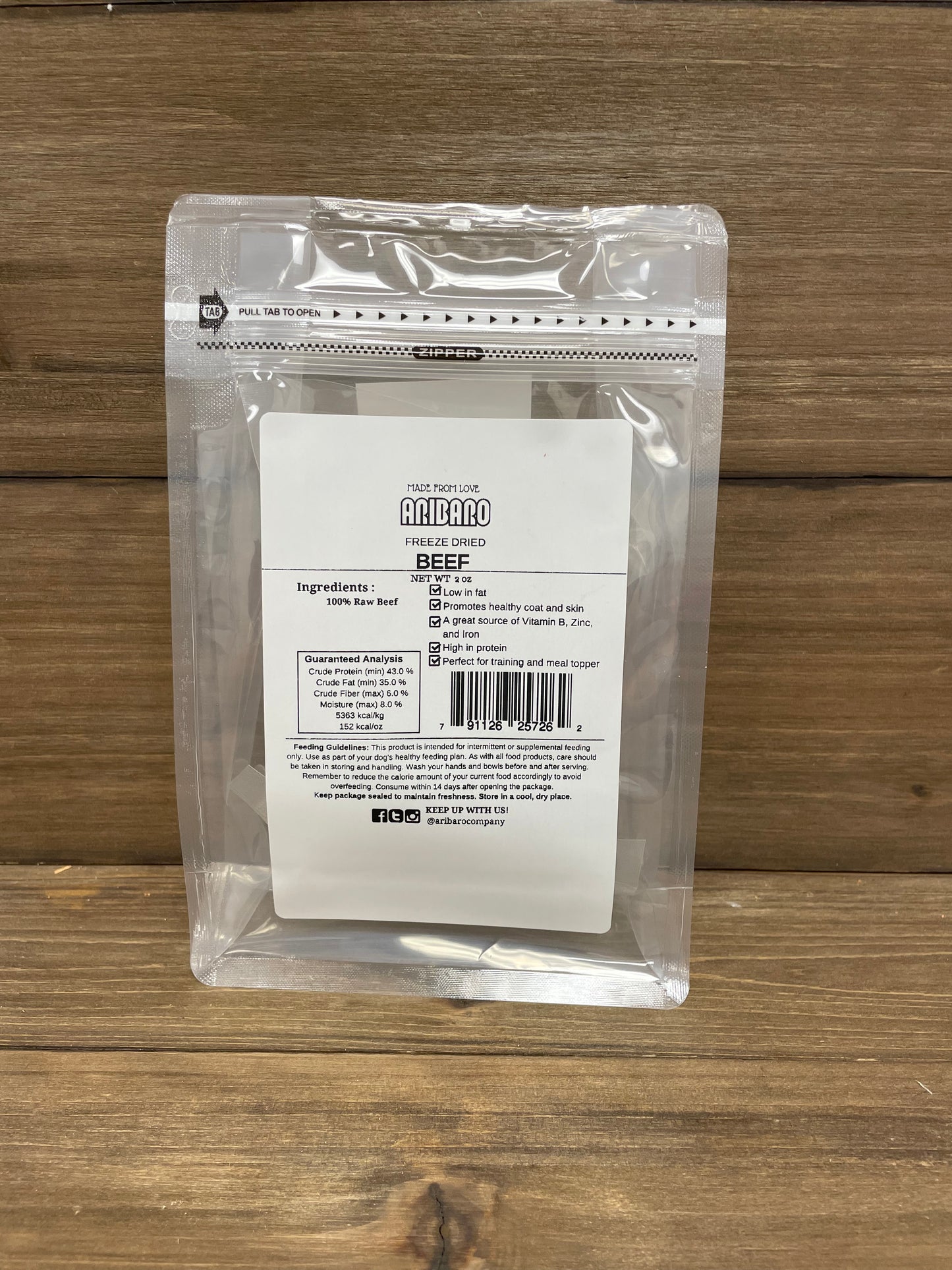 Aribaro Company Freeze Dried Raw Beef