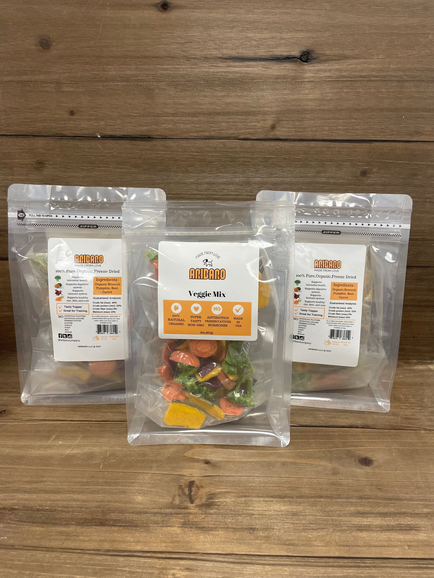 Aribaro Company Organic Freeze-Dried Veggie Mix