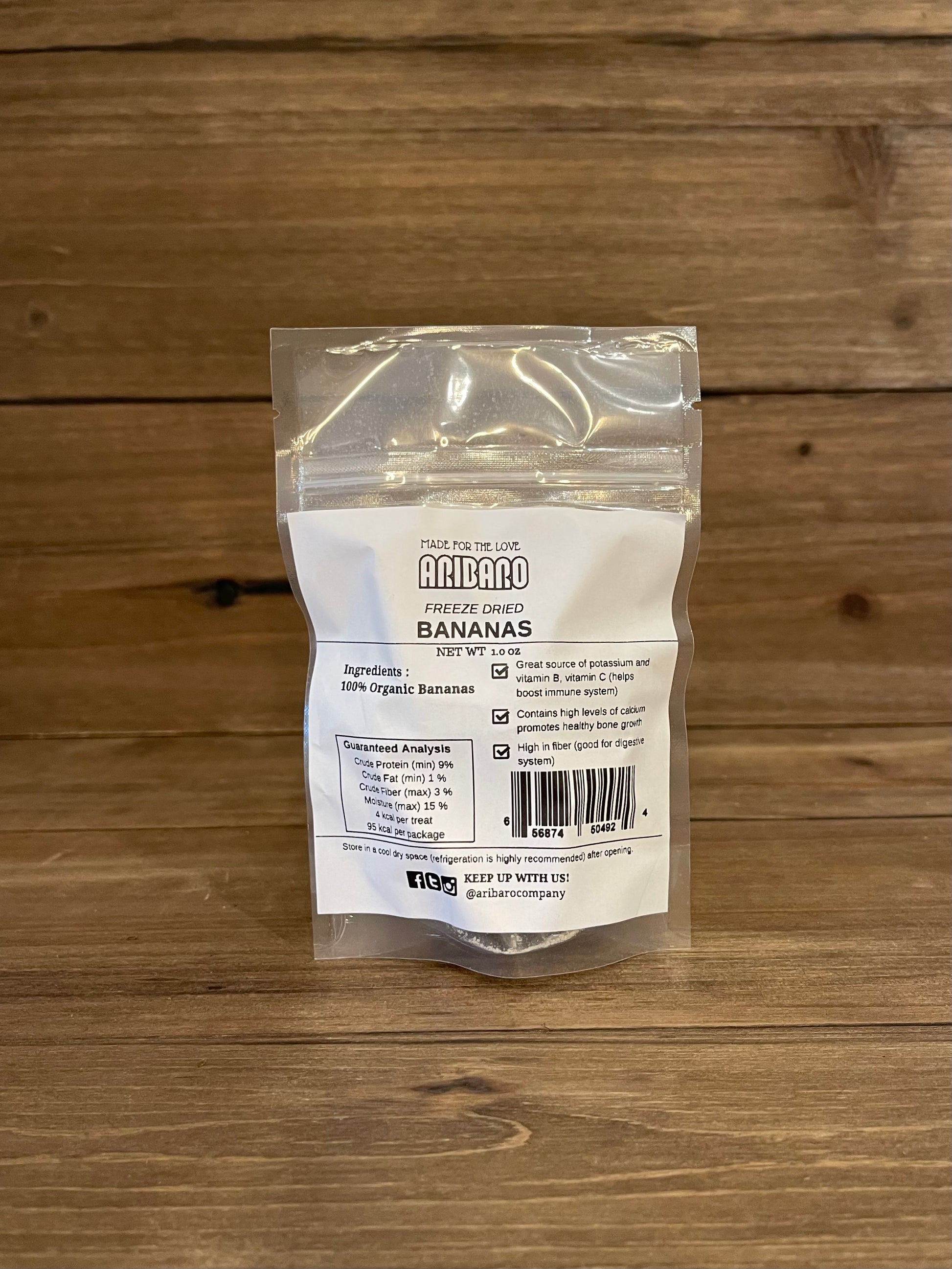 Aribaro Company:Freeze Dried Organic Bananas - Spouse-ly