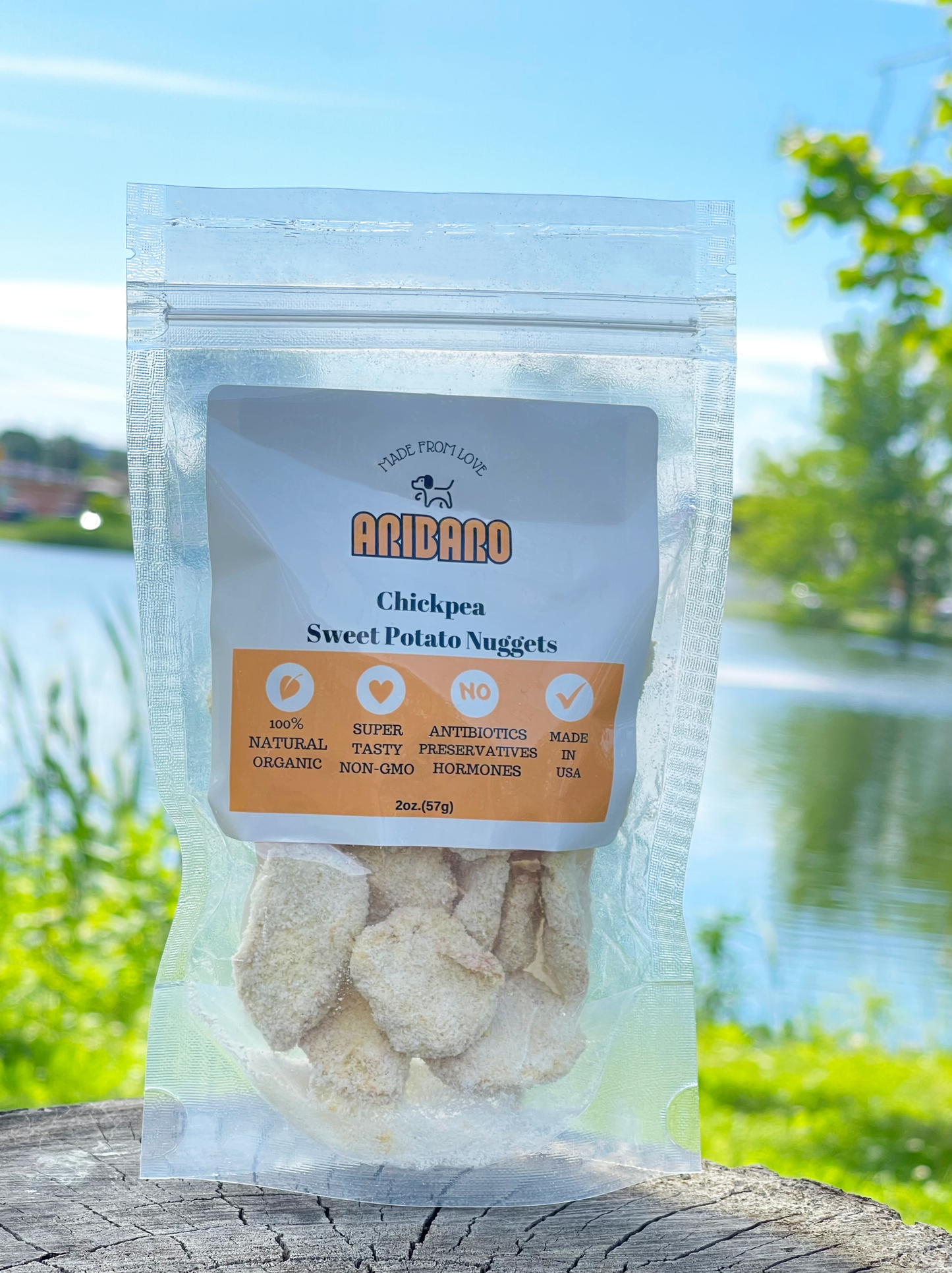 Aribaro Company Dehydrated Organic Chickpea Sweet Potato Nuggets