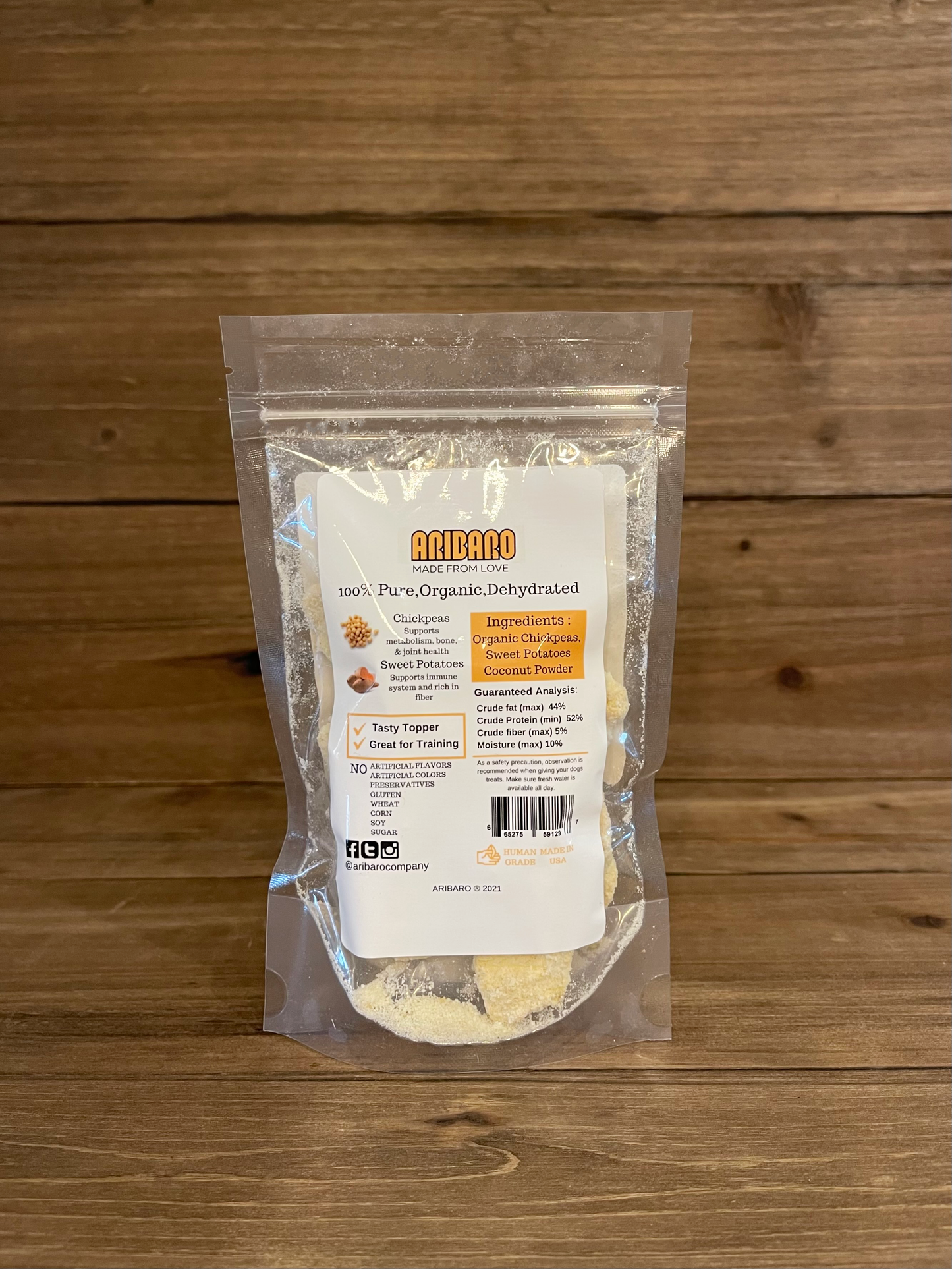 Aribaro Company Dehydrated Organic Chickpea Sweet Potato Nuggets